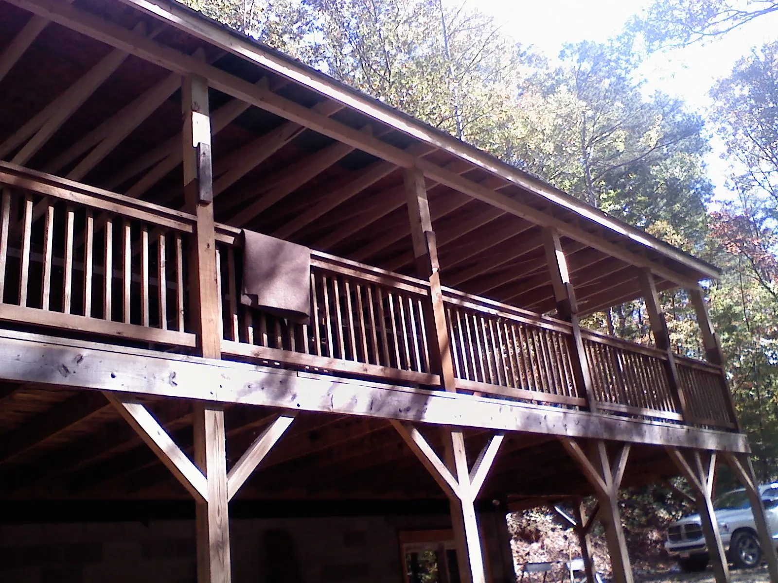 Timber framing under a new elevated porch and deck — Roof Leak Repair in Harrogate by Roofing Brothers